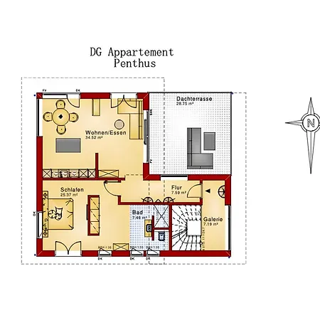 아파트 Schwarzwald Penthus